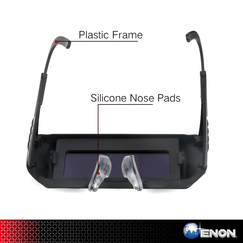 ENON Welding Protection Glass, Auto Darkening Eye Protection Welding Goggles, UV Protection Welding Safety Glasses, Comfortable Anti Glare Protective Glasses (AW-1001) ENON Welding Protection Glass, Auto Darkening Eye Protection Welding Goggles, UV Protection Welding Safety Glasses, Comfortable Anti Glare Protective Glasses (AW-1001)